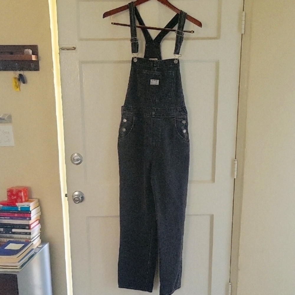 Levi's Black Denim Overalls Classic Style